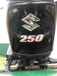 boat motor with "250" text